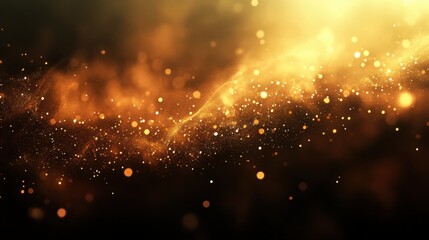 Fototapeta premium Golden Sparkle Background with Bokeh Effect for Festive Designs