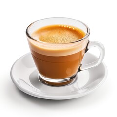 Obraz premium Aromatic Espresso in a Glass Cup: Perfect Coffee for a Cozy Morning