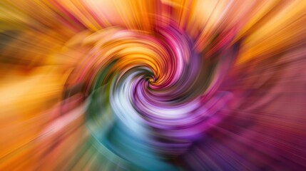 Obraz premium Colorful Abstract Swirl with Center Focus Creating Dynamic Movement