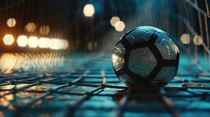 Outline of a Country Highlighted by a Soccer Ball and National Pride