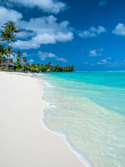 Matira beach shoreline at Bora Bora