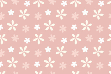 Pretty flowers cute design seamless repeat pattern