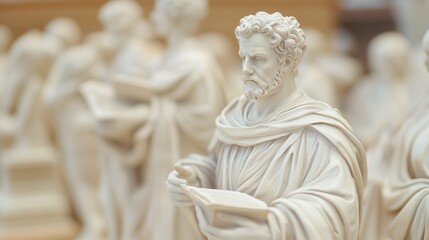 Naklejka premium Statue of jesus christ. Knowledge literary guardians. Background transparent white png. Statue of jesus christ lifestyle.