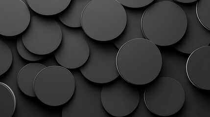 Dark circles overlap, abstract background