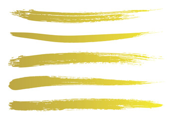 Obraz premium 手書き筆タッチのラインセット/金