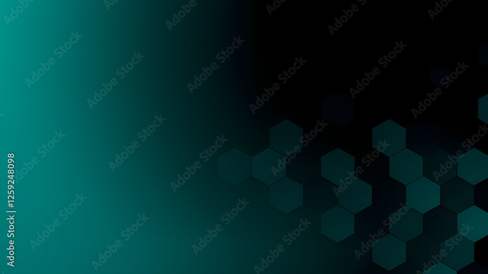 Poster futuristic 3d blue cubes and hexagon vector pattern design
