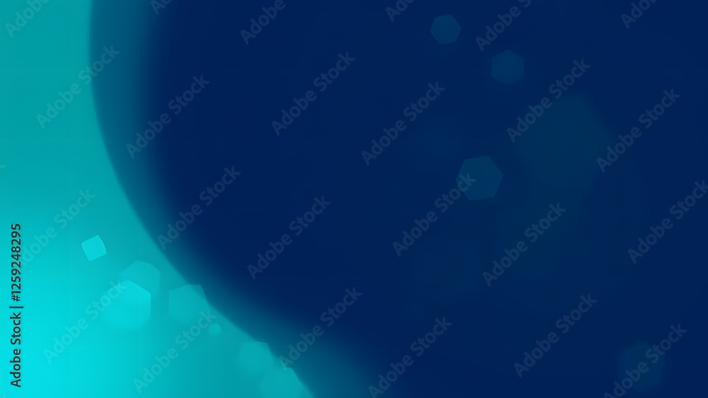 Poster futuristic 3d blue cubes and hexagon vector pattern design