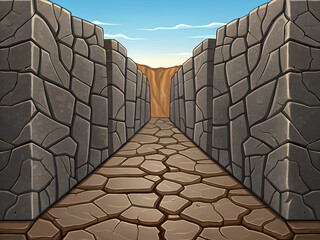 stone wall in the desert