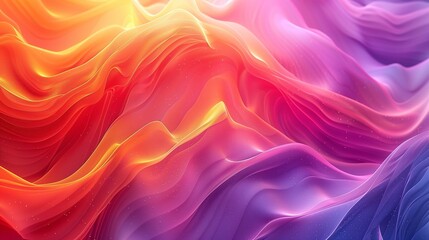 Obraz premium Abstract Colorful Waves Digital Art Background Image with Vibrant Hues and Smooth Textures