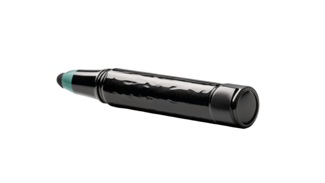 Black sharpie marker for onthego labeling or creating bold, precise designs on various surfaces with a clean aesthetic finish. Suitable for stationery designs.