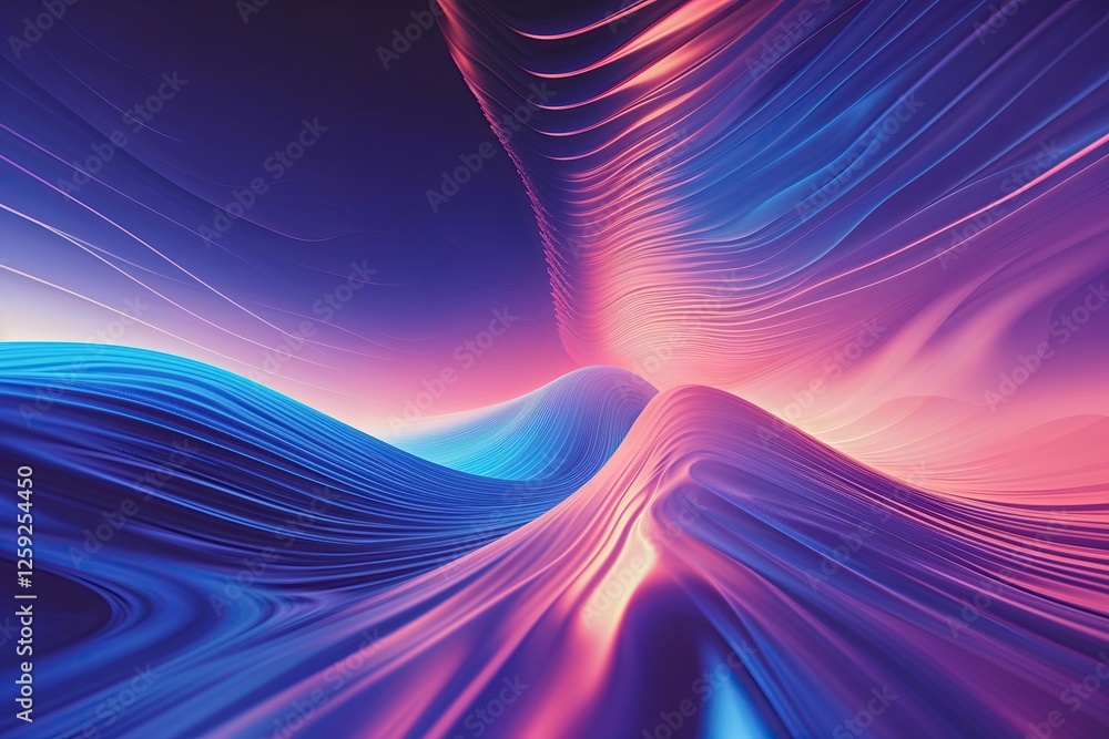 Poster vibrant abstract gradient wave background with dynamic textures and retro 80s vaporwave style
