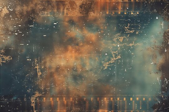 Gritty Film Texture with Rustic Overlay, Visible Wear, and Muted Light Glitches
