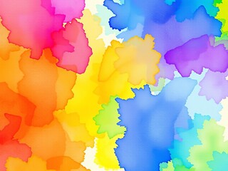 Obraz premium Vibrant and abstract watercolor painted background with a mix of colorful hues, watercolor, vibrant, multicolor