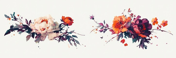 A vibrant bouquet ideal for greeting cards and invitations.