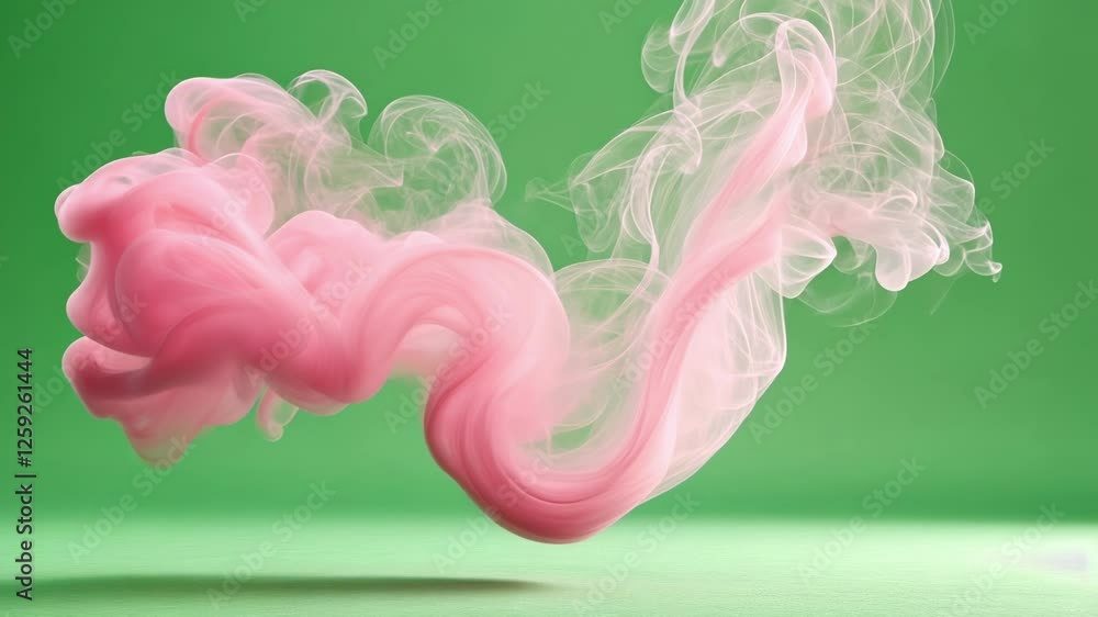 Aufkleber a soft pink swirl resembling a gentle cloud with wispy tendrils trailing behind.