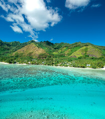 Beautiful blue waters of Moorea