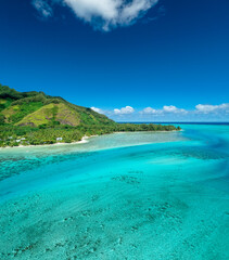 Beautiful blue waters of Moorea