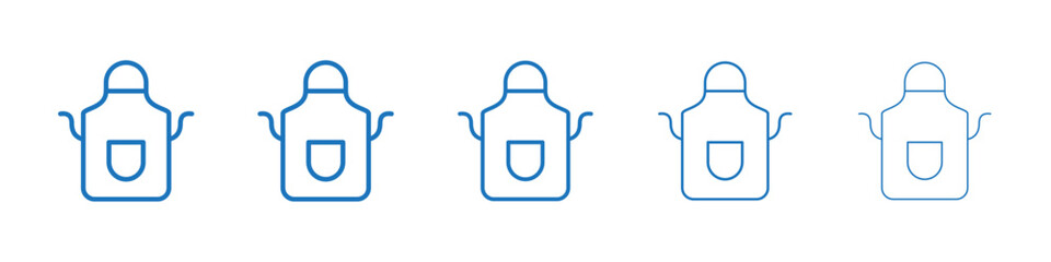 Apron icon Symbol collection thin outline set