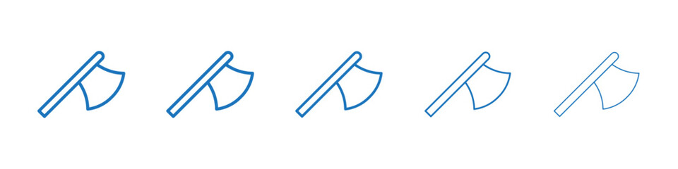 Axe icon Symbol collection thin outline set