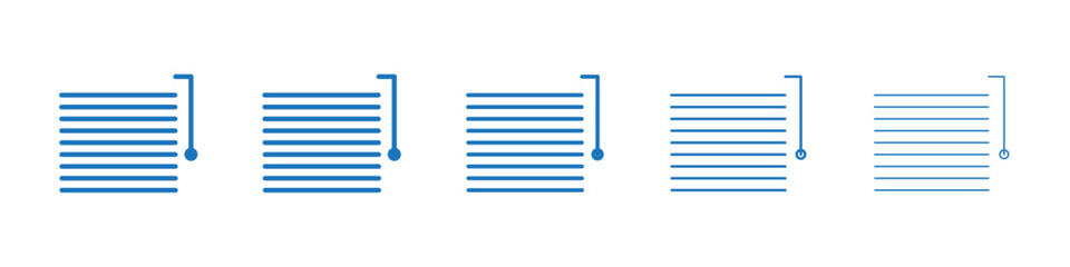 Blinds icon Symbol collection thin outline set