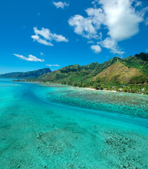 Beautiful blue waters of Moorea