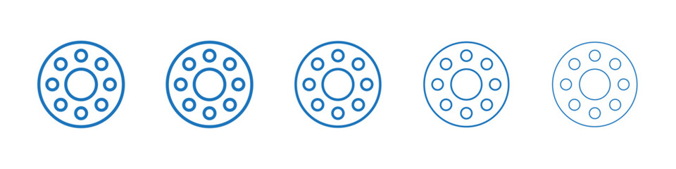 Car bearing icon Symbol collection thin outline set