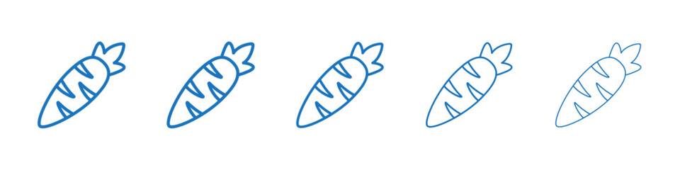 Carrot icon Symbol collection thin outline set