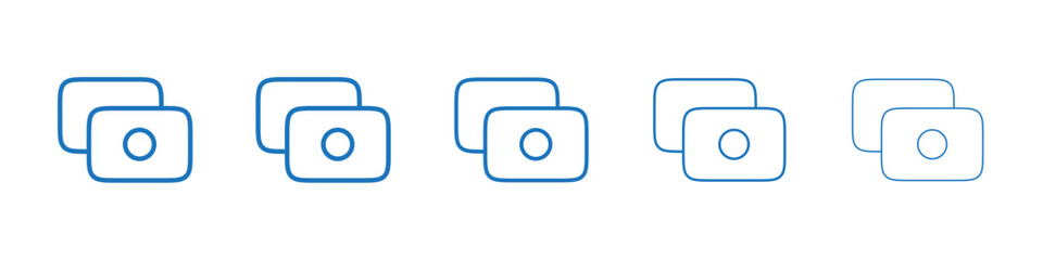 Cash icon Symbol collection thin outline set