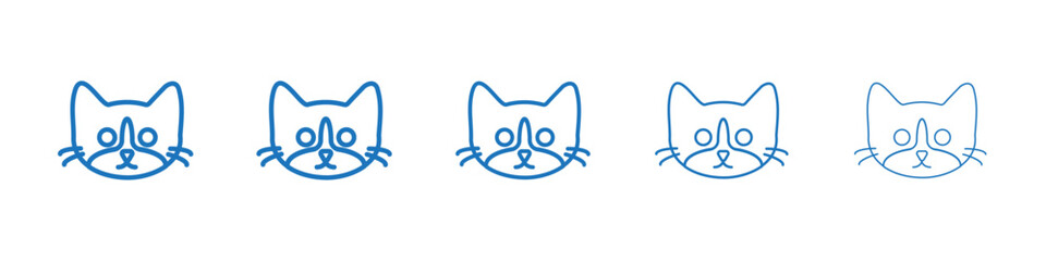 Cat icon Symbol collection thin outline set © Devayat