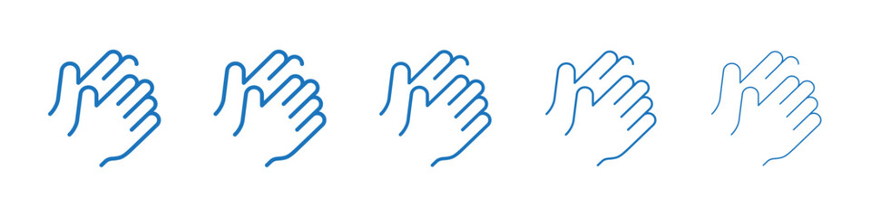 Clap icon Symbol collection thin outline set