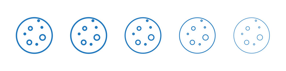 Cookie icon Symbol collection thin outline set
