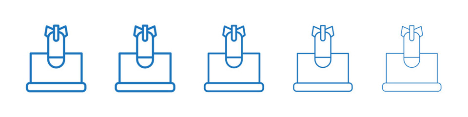 DDOS icon Symbol collection thin outline set