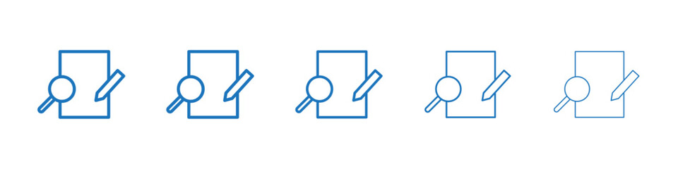 Defining icon Symbol collection thin outline set