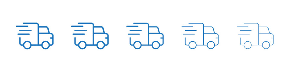Delivery icon Symbol collection thin outline set