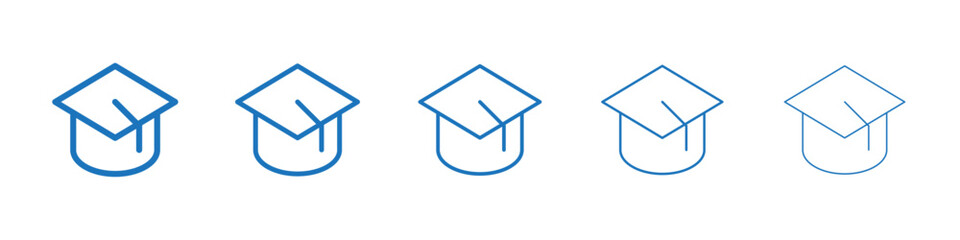 Education icon Symbol collection thin outline set