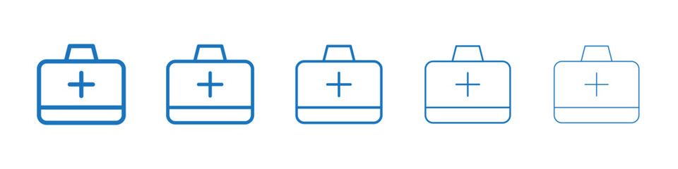 First aid kit icon Symbol collection thin outline set
