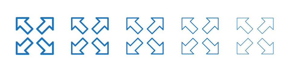 Fullscreen icon Symbol collection thin outline set