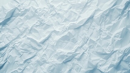 Obraz premium Crumpled white paper texture showcasing intricate folds and shadows for creative backgrounds