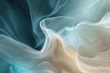 Obraz premium Elegant Abstract Gradient Image with Muted Cerulean and Alabaster Texture