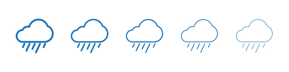 Hail icon Symbol collection thin outline set