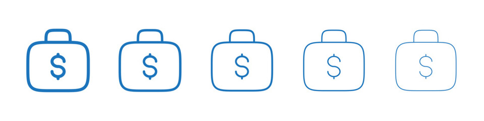 Income icon Symbol collection thin outline set