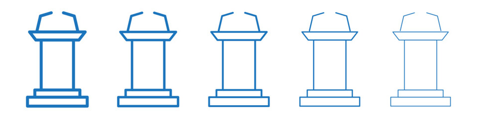 Lectern icon Symbol collection thin outline set