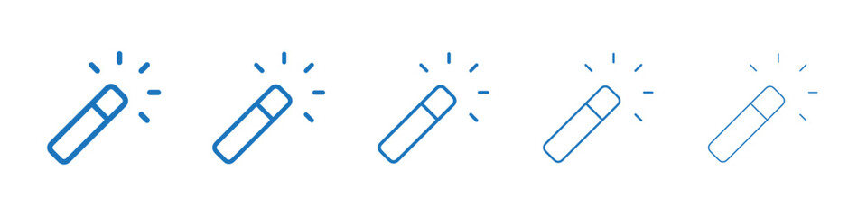 Magic wand icon Symbol collection thin outline set