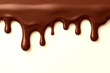 Delicious Melted Chocolate Flowing Down