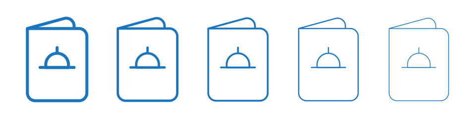 Menu icon Symbol collection thin outline set