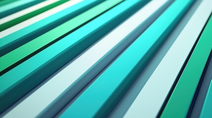 Fototapeta premium Abstract Teal Green White Stripes Background Texture