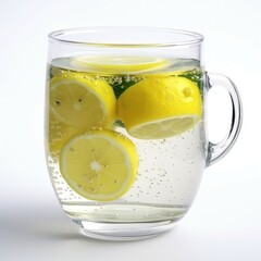 Refreshing Lemon Water in a Glass Mug: A Perfect Summer Drink
