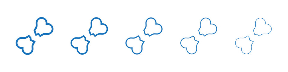 Osteoporosis icon Symbol collection thin outline set