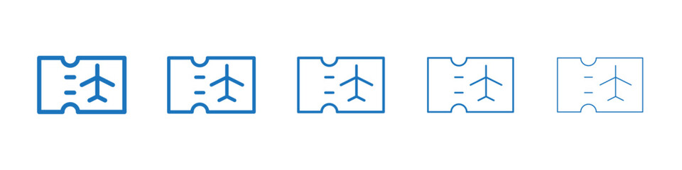 Obraz premium Plane Ticket icon Symbol collection thin outline set