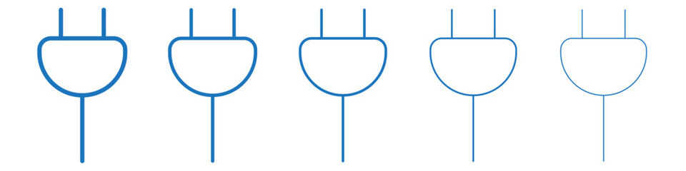 Obraz premium Plug icon Symbol collection thin outline set
